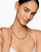 DY Madison® Chain Necklace in 18K Yellow Gold with Diamonds, 8.5mm